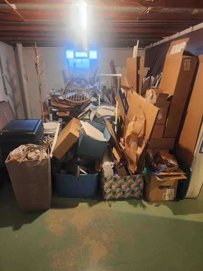 Roll-off dumpster container at job site for 20 Yard Dumpster Rental in Putnam